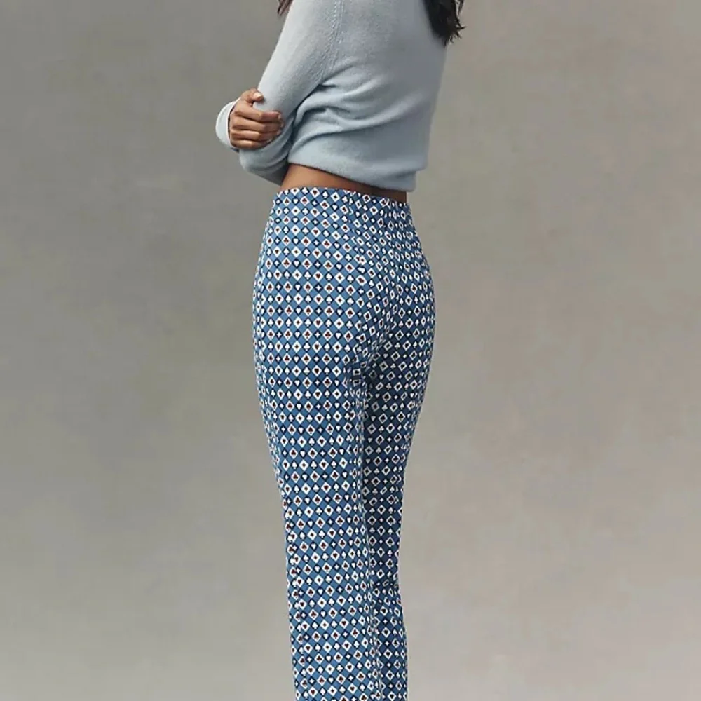 Anthropologie Maeve Kick Flare hearts Spade Pants Size Small